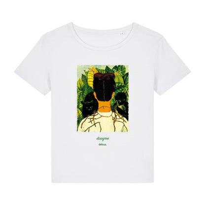 Defeua® DISAGREE tshirt donna su Frida Kahlo in 100% cotone biologico