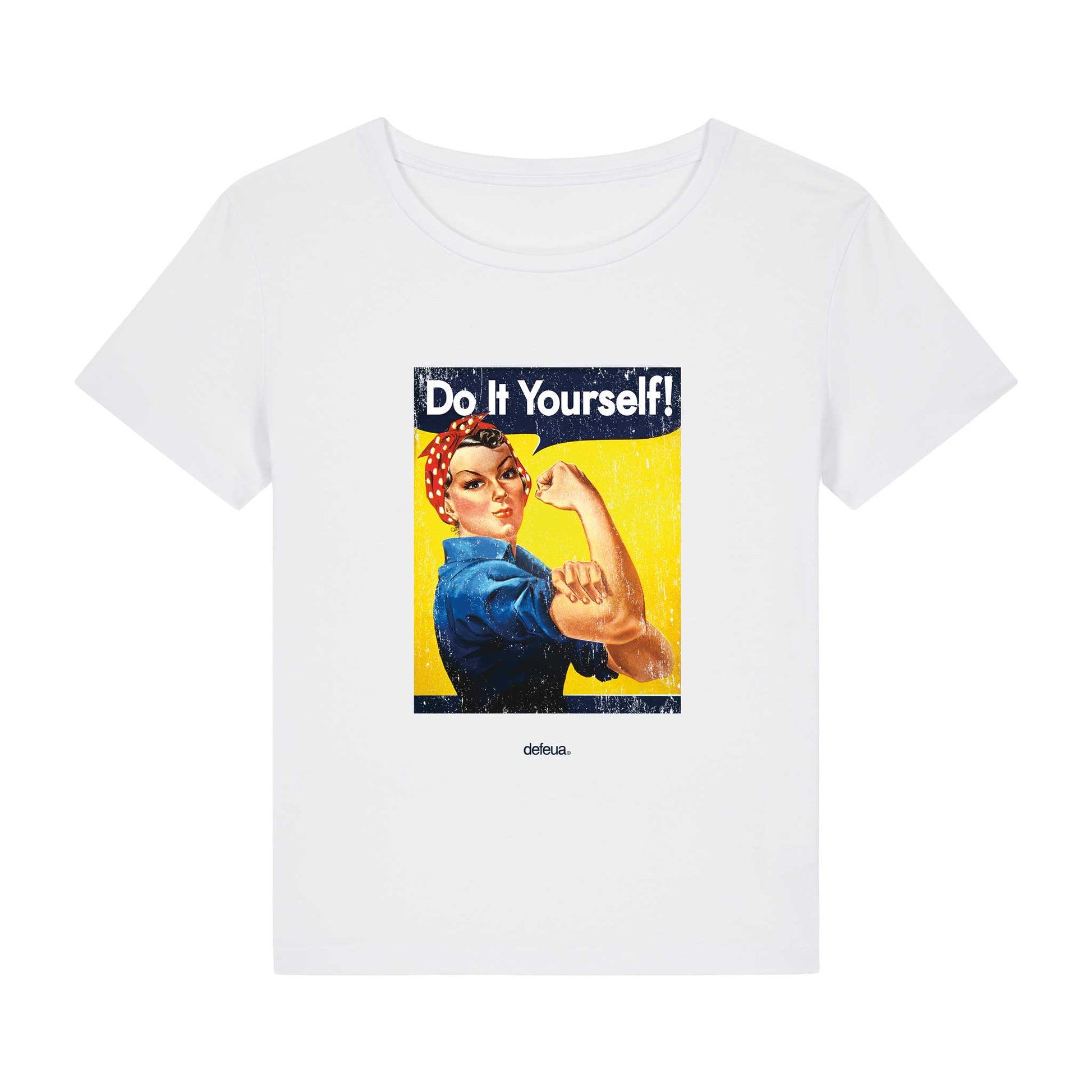 Defeua T-shirt organic donna Do It Yourself sull'indipendenza della donna