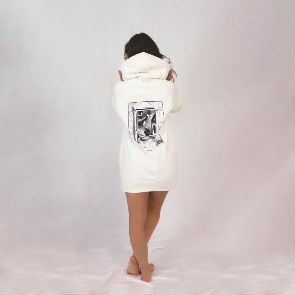 Defeua® DOORS hoodie unisex organic grafica Escher, la felpa della Generazione ZETA