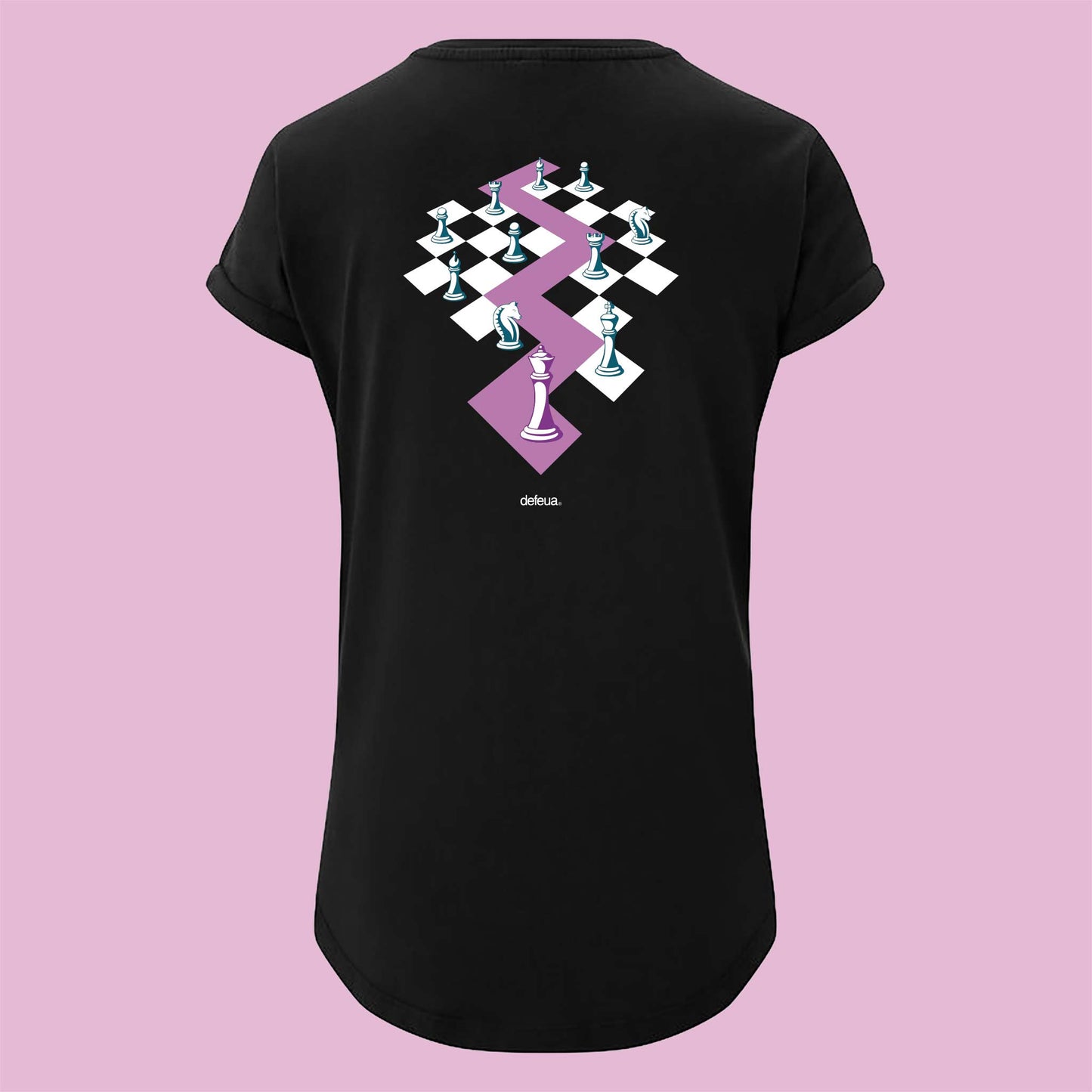 Defeua® QUEEN tshirt donna nera cotone biologico - Collezione speciale Generazione ZETA